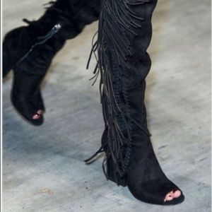 Rebecca Minkoff Isola Fringe Over the Knee Boots